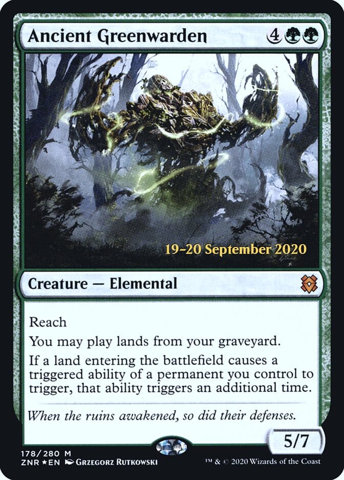 Ancient Greenwarden [Zendikar Rising Prerelease Promos] MTG Single Magic: The Gathering  | Multizone: Comics And Games