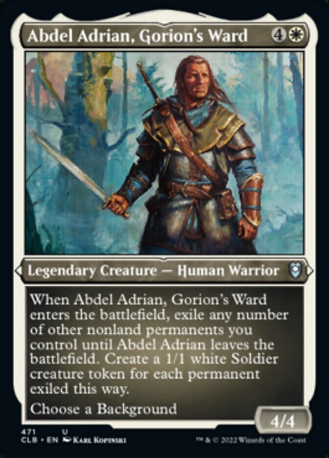 Abdel Adrian, Gorion's Ward (Foil Etched) [Commander Legends: Battle for Baldur's Gate] MTG Single Magic: The Gathering  | Multizone: Comics And Games