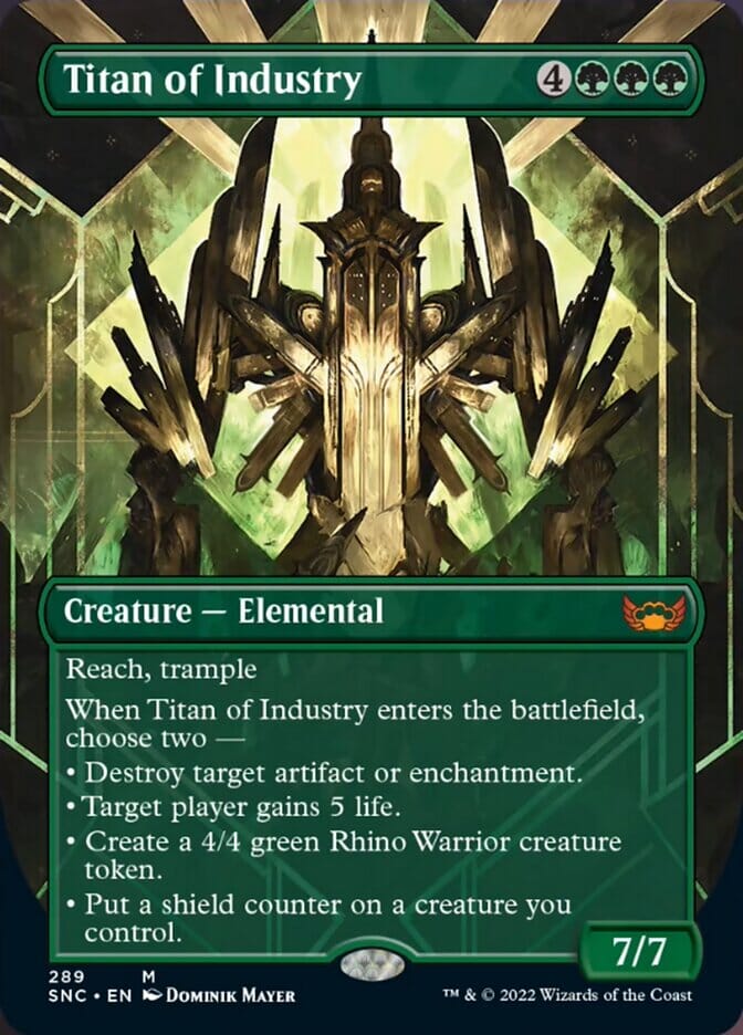 Titan of Industry (Borderless Alternate Art) [Streets of New Capenna] MTG Single Magic: The Gathering  | Multizone: Comics And Games