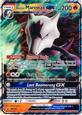 Alolan Marowak GX (SM187) (Jumbo Card) [Sun & Moon: Black Star Promos] Pokemon Single Pokémon  | Multizone: Comics And Games