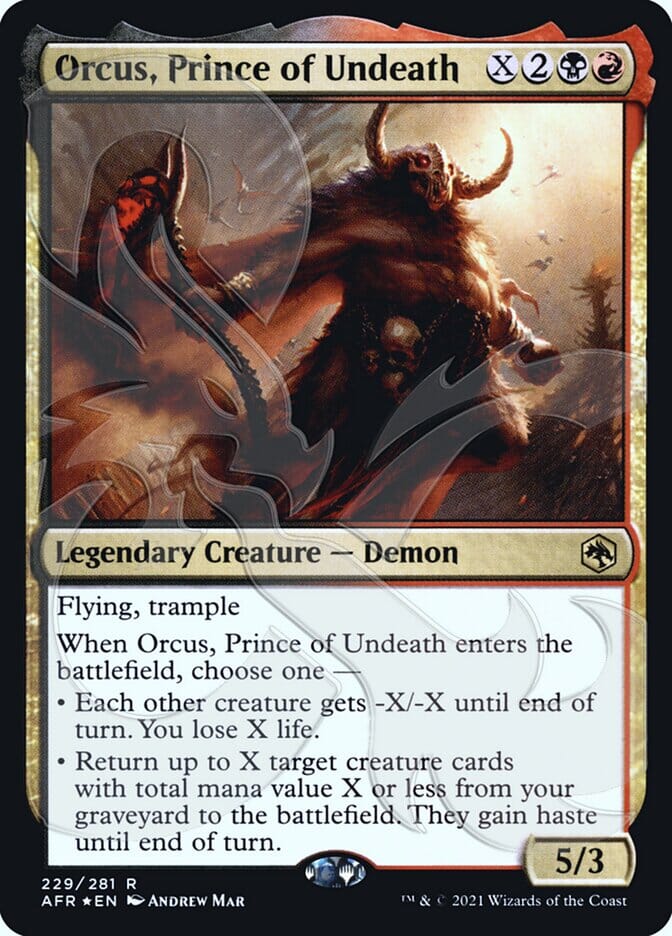 Orcus, Prince of Undeath (Ampersand Promo) [Dungeons & Dragons: Adventures in the Forgotten Realms Promos] MTG Single Magic: The Gathering  | Multizone: Comics And Games
