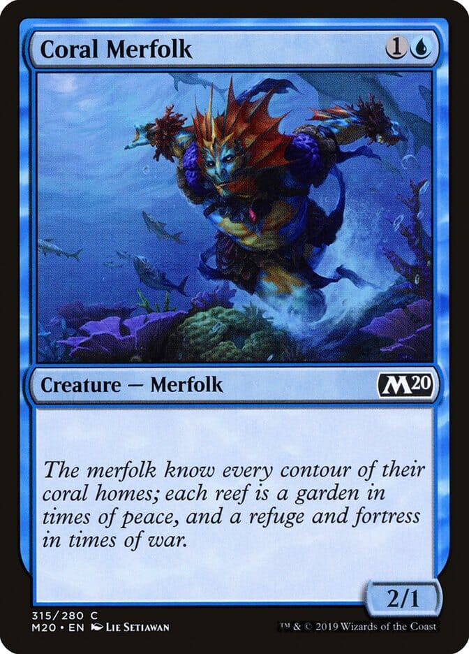 Coral Merfolk [Core Set 2020] MTG Single Magic: The Gathering  | Multizone: Comics And Games