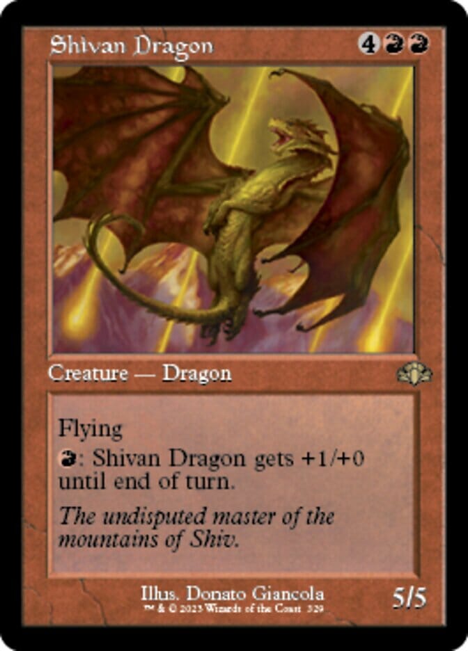 Shivan Dragon (Retro) [Dominaria Remastered] MTG Single Magic: The Gathering  | Multizone: Comics And Games