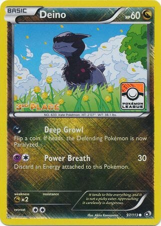 Deino (97/113) (League Promo 3rd Place) [Black & White: Legendary Treasures] Pokemon Single Pokémon  | Multizone: Comics And Games