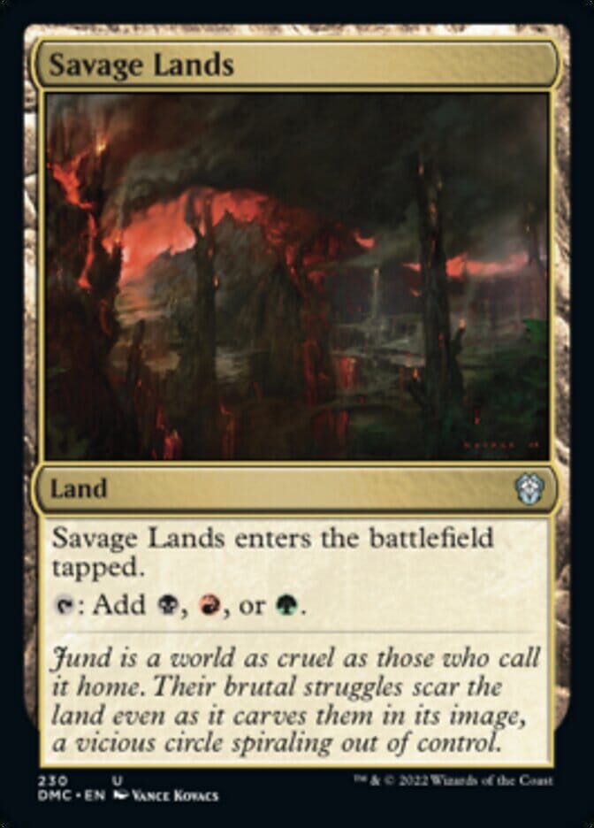 Savage Lands [Dominaria United Commander] MTG Single Magic: The Gathering  | Multizone: Comics And Games