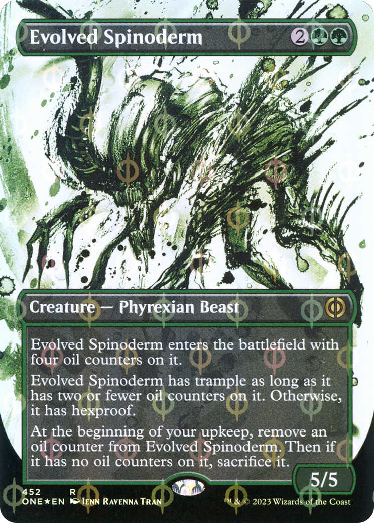 Evolved Spinoderm (Borderless Ichor Step-and-Compleat Foil) [Phyrexia: All Will Be One] | Multizone: Comics And Games
