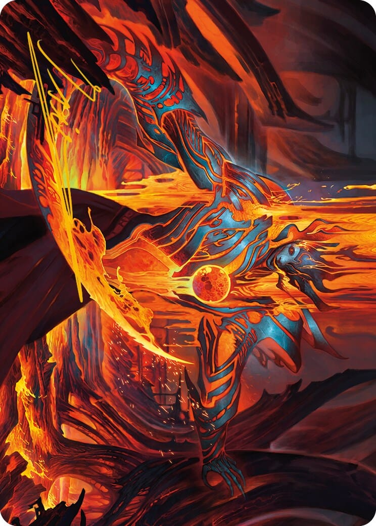 Free From Flesh Art Card (Gold-Stamped Signature) [Phyrexia: All Will Be One Art Series] MTG Single Magic: The Gathering  | Multizone: Comics And Games