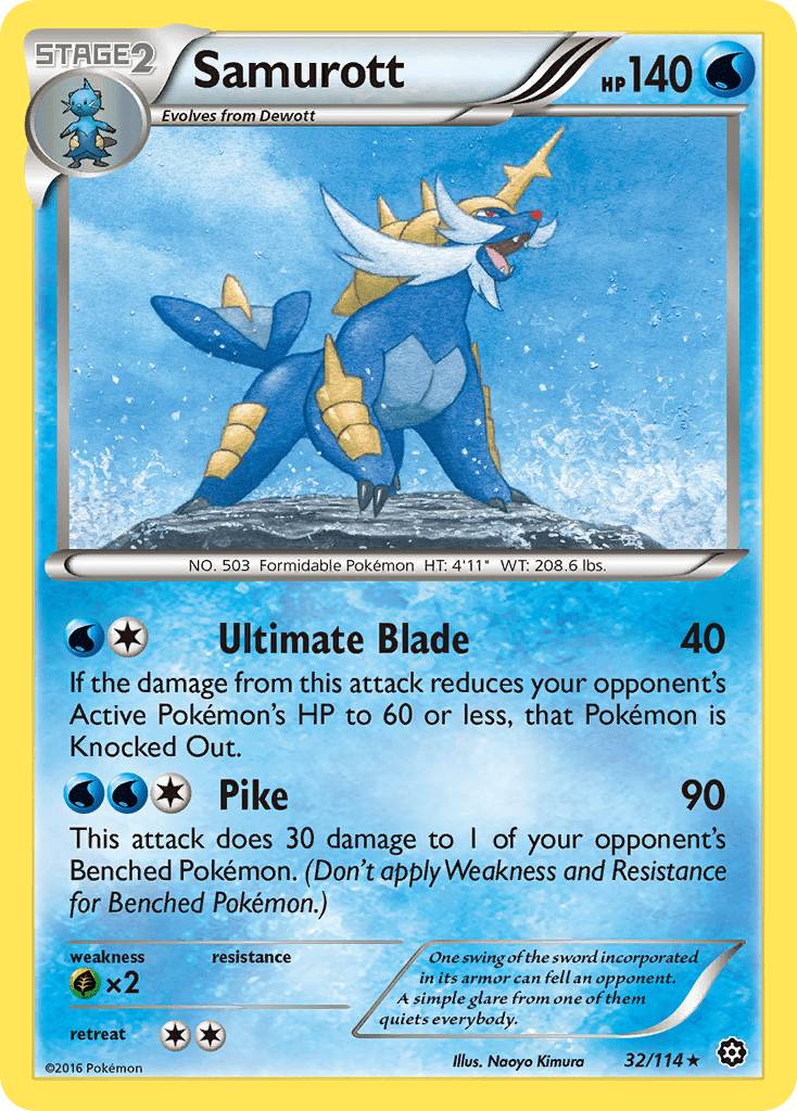 Samurott (32/114) [XY: Steam Siege] Pokemon Single Pokémon  | Multizone: Comics And Games