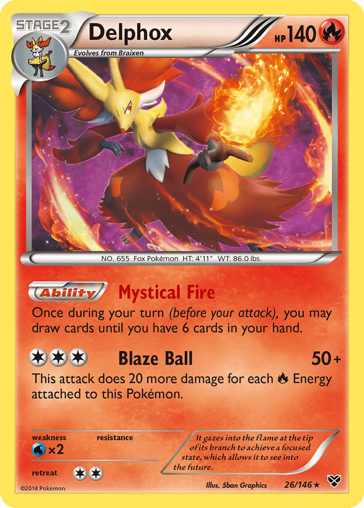 Delphox (26/146) [XY: Base Set] Pokemon Single Pokémon  | Multizone: Comics And Games