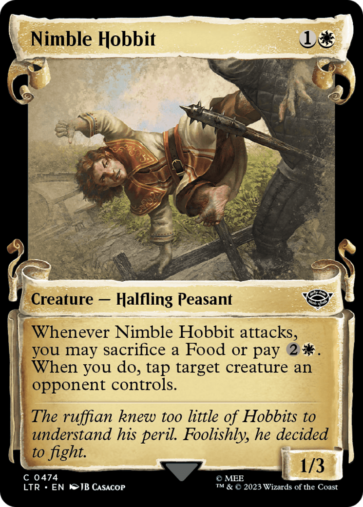 Nimble Hobbit [The Lord of the Rings: Tales of Middle-Earth Showcase Scrolls] MTG Single Magic: The Gathering  | Multizone: Comics And Games