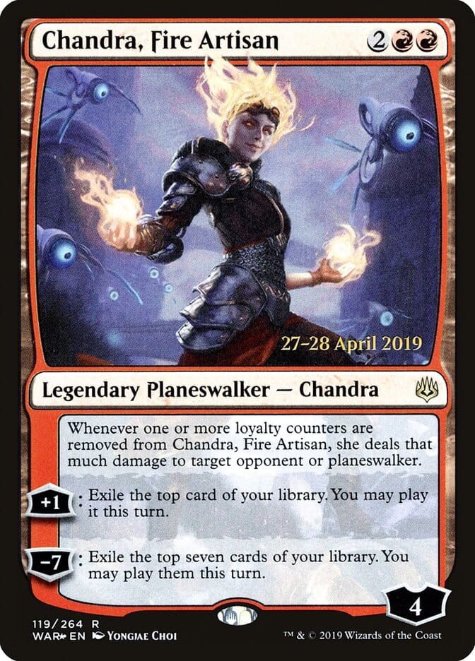 Chandra, Fire Artisan [War of the Spark Prerelease Promos] MTG Single Magic: The Gathering  | Multizone: Comics And Games