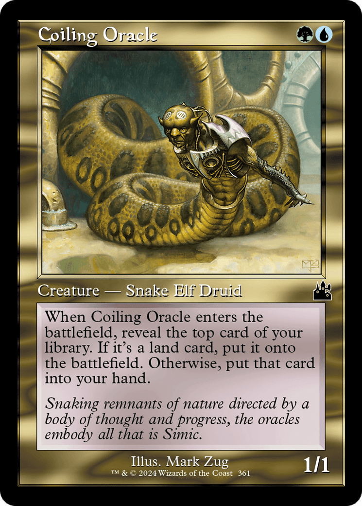 Coiling Oracle (Retro Frame) [Ravnica Remastered] MTG Single Magic: The Gathering  | Multizone: Comics And Games