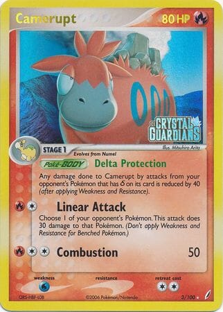 Camerupt (3/100) (Stamped) [EX: Crystal Guardians] Pokemon Single Pokémon  | Multizone: Comics And Games