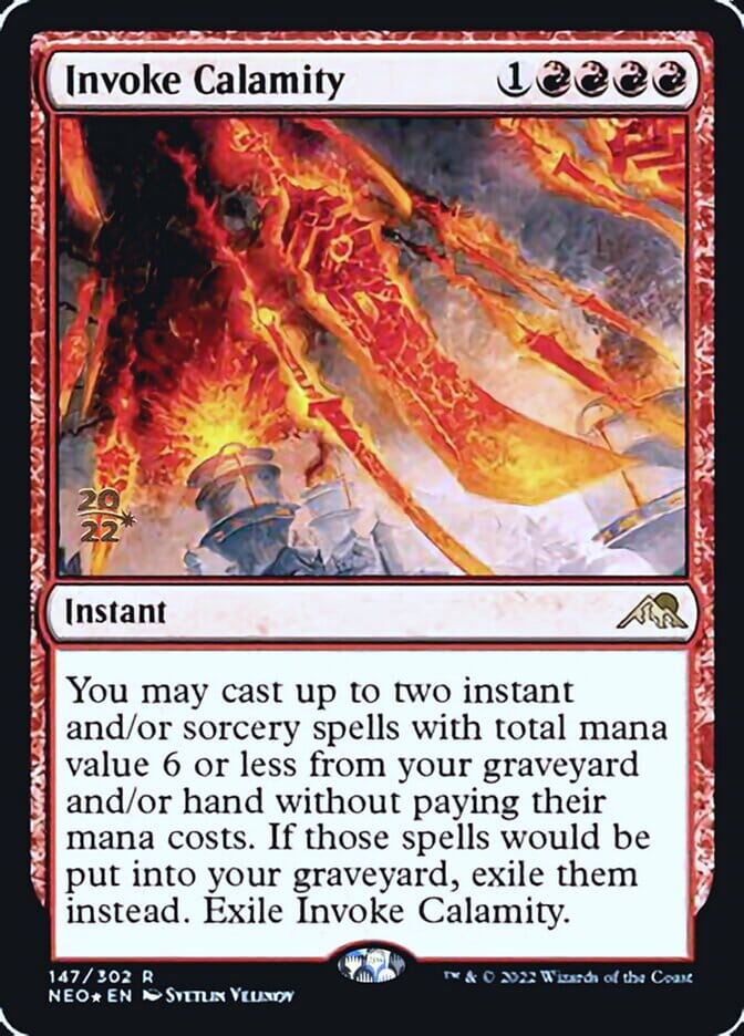 Invoke Calamity [Kamigawa: Neon Dynasty Prerelease Promos] MTG Single Magic: The Gathering  | Multizone: Comics And Games