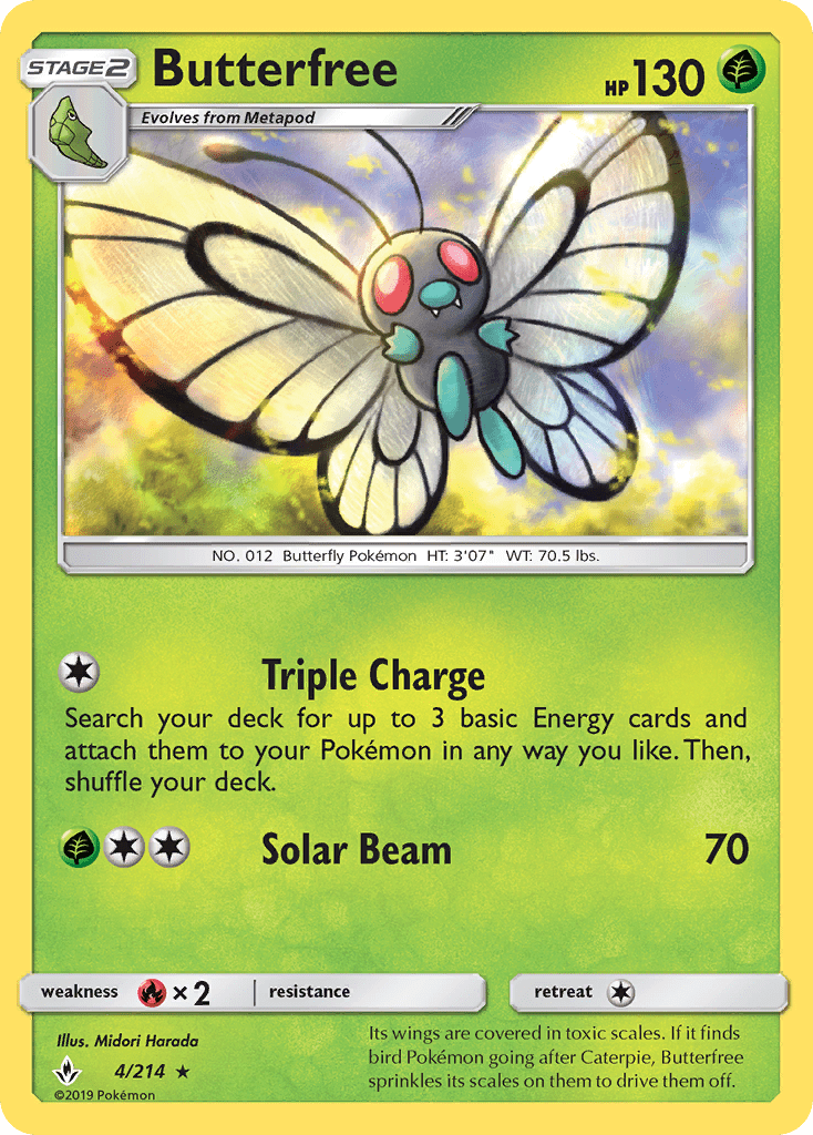 Butterfree (4/214) [Sun & Moon: Unbroken Bonds] Pokemon Single Pokémon  | Multizone: Comics And Games