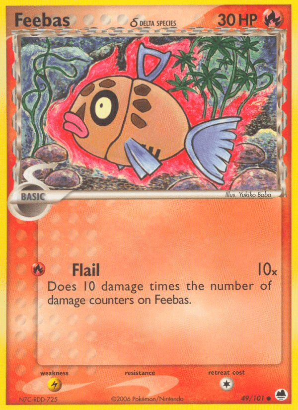 Feebas (49/101) (Delta Species) [EX: Dragon Frontiers] Pokemon Single Pokémon  | Multizone: Comics And Games