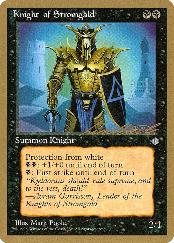 Knight of Stromgald (Leon Lindback) [Pro Tour Collector Set] MTG Single Magic: The Gathering  | Multizone: Comics And Games