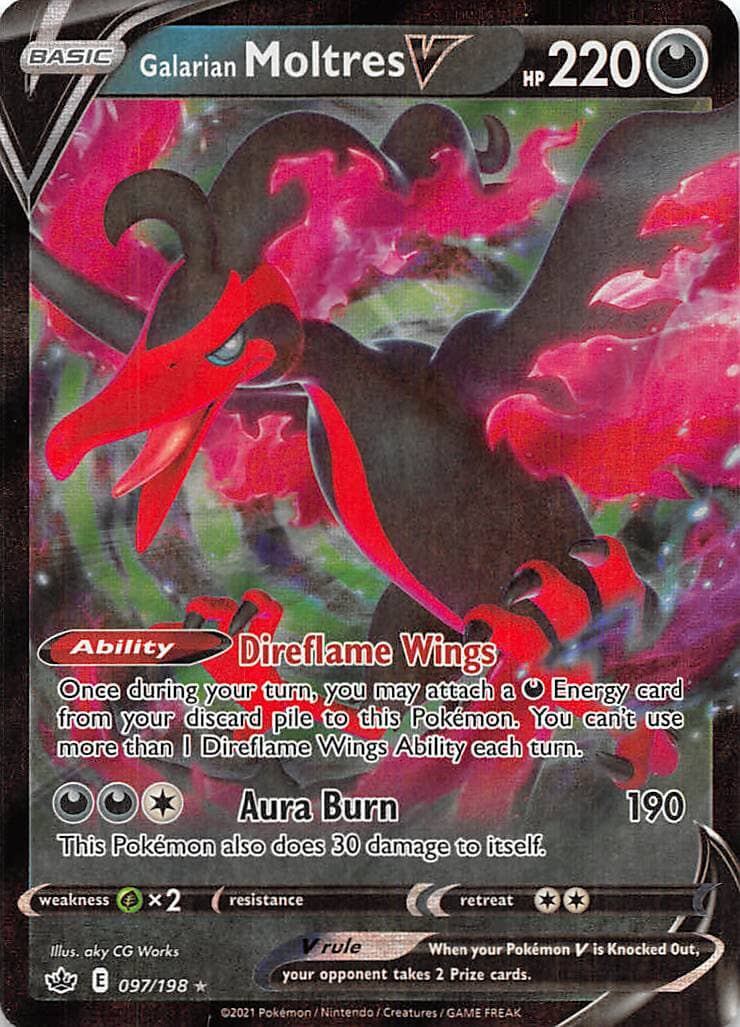 Galarian Moltres V (097/198) [Sword & Shield: Chilling Reign] Pokemon Single Pokémon  | Multizone: Comics And Games