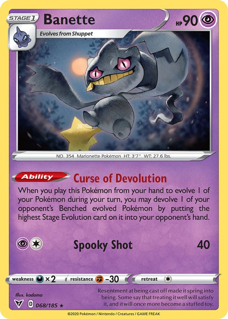 Banette (068/185) [Sword & Shield: Vivid Voltage] Pokemon Single Pokémon  | Multizone: Comics And Games