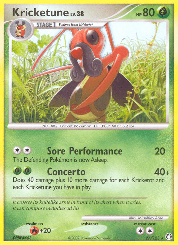 Kricketune (27/123) [Diamond & Pearl: Mysterious Treasures] Pokemon Single Pokémon  | Multizone: Comics And Games