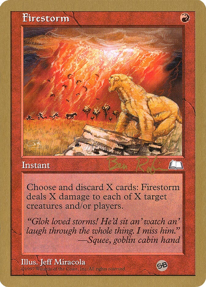 Firestorm (Ben Rubin) (SB) [World Championship Decks 1998] MTG Single Magic: The Gathering  | Multizone: Comics And Games