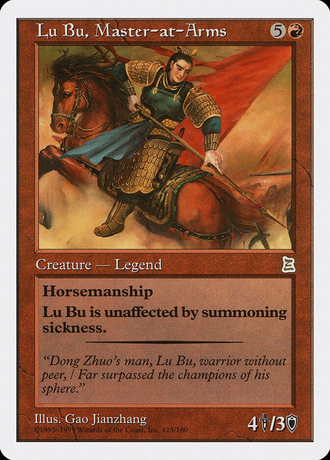 Lu Bu, Master-at-Arms [Portal Three Kingdoms] MTG Single Magic: The Gathering  | Multizone: Comics And Games
