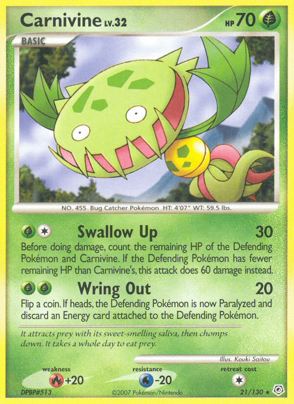Carnivine (21/130) [Diamond & Pearl: Base Set] Pokemon Single Pokémon  | Multizone: Comics And Games