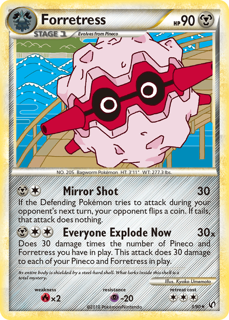 Forretress (3/90) [HeartGold & SoulSilver: Undaunted] Pokemon Single Pokémon  | Multizone: Comics And Games
