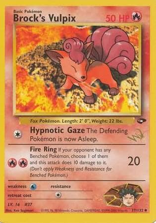 Brock's Vulpix (37/132) (W Stamped Promo) [Gym Challenge Unlimited] Pokemon Single Pokémon  | Multizone: Comics And Games