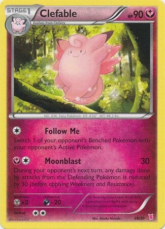 Clefable (28/30) [XY: Trainer Kit 1 - Wigglytuff] Pokemon Single Pokémon  | Multizone: Comics And Games