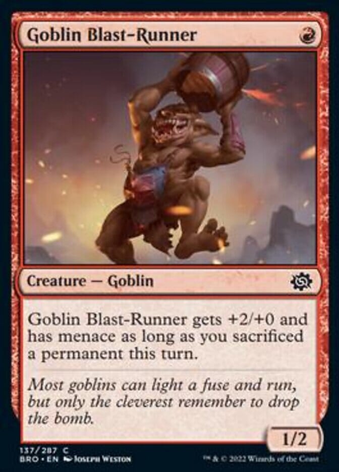 Goblin Blast-Runner [The Brothers' War] MTG Single Magic: The Gathering  | Multizone: Comics And Games