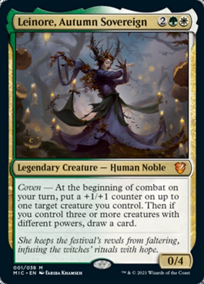 Leinore, Autumn Sovereign (Display Commander) [Innistrad: Midnight Hunt Commander] MTG Single Magic: The Gathering  | Multizone: Comics And Games