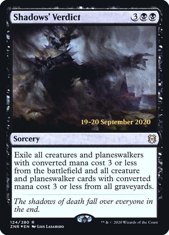 Shadows' Verdict [Zendikar Rising Prerelease Promos] MTG Single Magic: The Gathering  | Multizone: Comics And Games