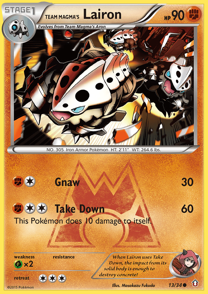 Team Magma's Lairon (13/34) [XY: Double Crisis] Pokemon Single Pokémon  | Multizone: Comics And Games