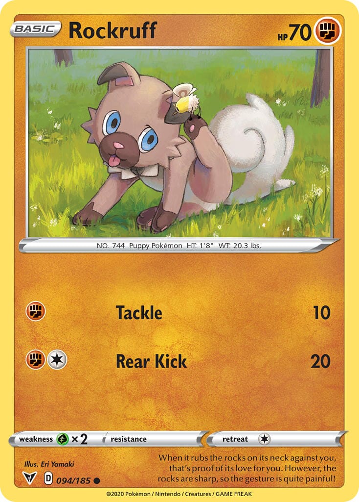 Rockruff (094/185) [Sword & Shield: Vivid Voltage] Pokemon Single Pokémon  | Multizone: Comics And Games