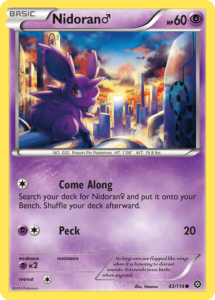 Nidoran (43/114) (Male) [XY: Steam Siege] Pokemon Single Pokémon  | Multizone: Comics And Games