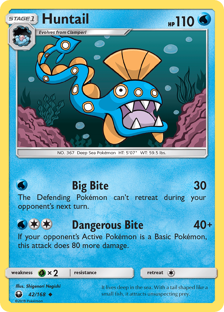 Huntail (42/168) [Sun & Moon: Celestial Storm] Pokemon Single Pokémon  | Multizone: Comics And Games