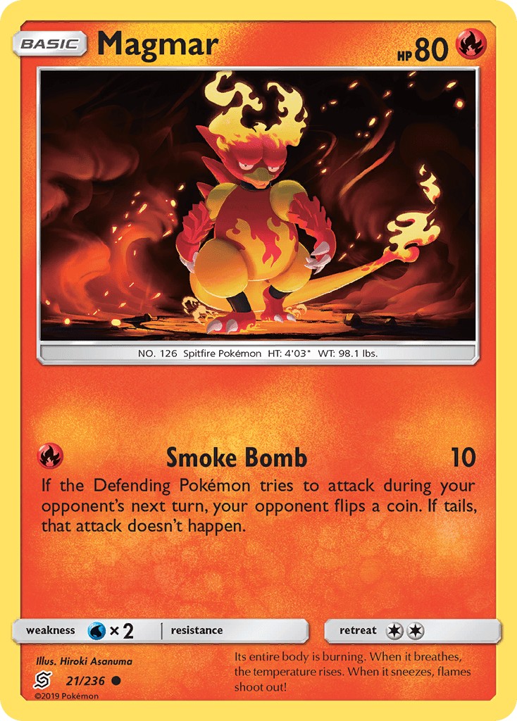 Magmar (21/236) [Sun & Moon: Unified Minds] Pokemon Single Pokémon  | Multizone: Comics And Games