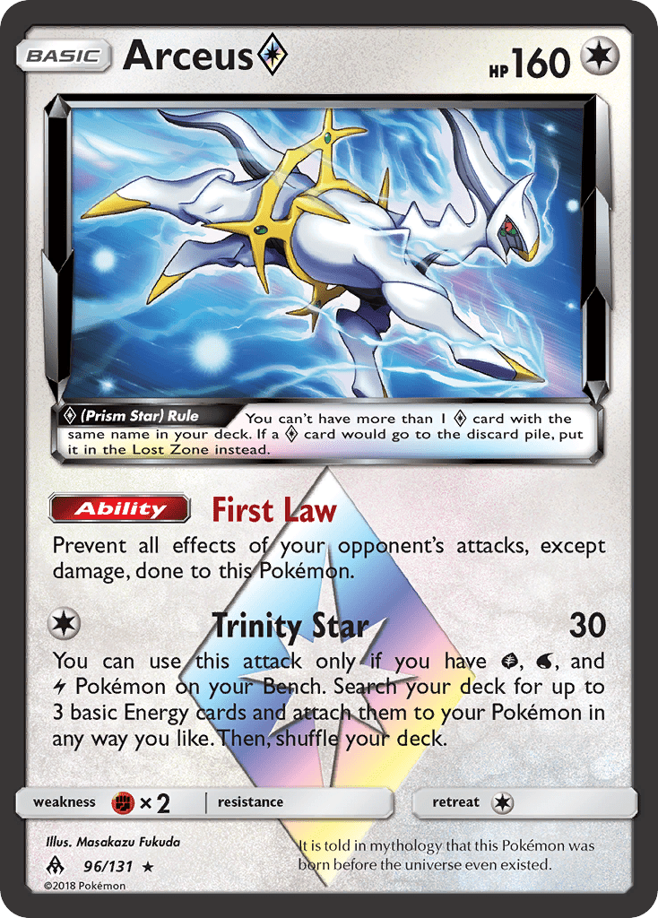 Arceus (96/131) (Prism Star) [Sun & Moon: Forbidden Light] Pokemon Single Pokémon  | Multizone: Comics And Games