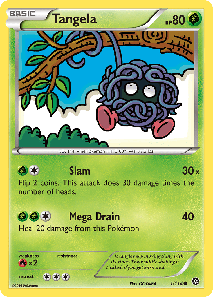 Tangela (1/114) [XY: Steam Siege] Pokemon Single Pokémon  | Multizone: Comics And Games