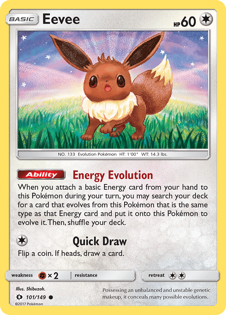 Eevee (101/149) [Sun & Moon: Base Set] Pokemon Single Pokémon  | Multizone: Comics And Games