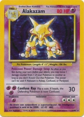 Alakazam (1/102) [Base Set Unlimited] Pokemon Single Pokémon  | Multizone: Comics And Games