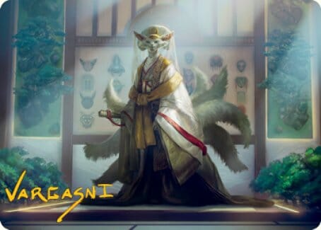 Light-Paws, Emperor's Voice Art Card (Gold-Stamped Signature) [Kamigawa: Neon Dynasty Art Series] MTG Single Magic: The Gathering  | Multizone: Comics And Games