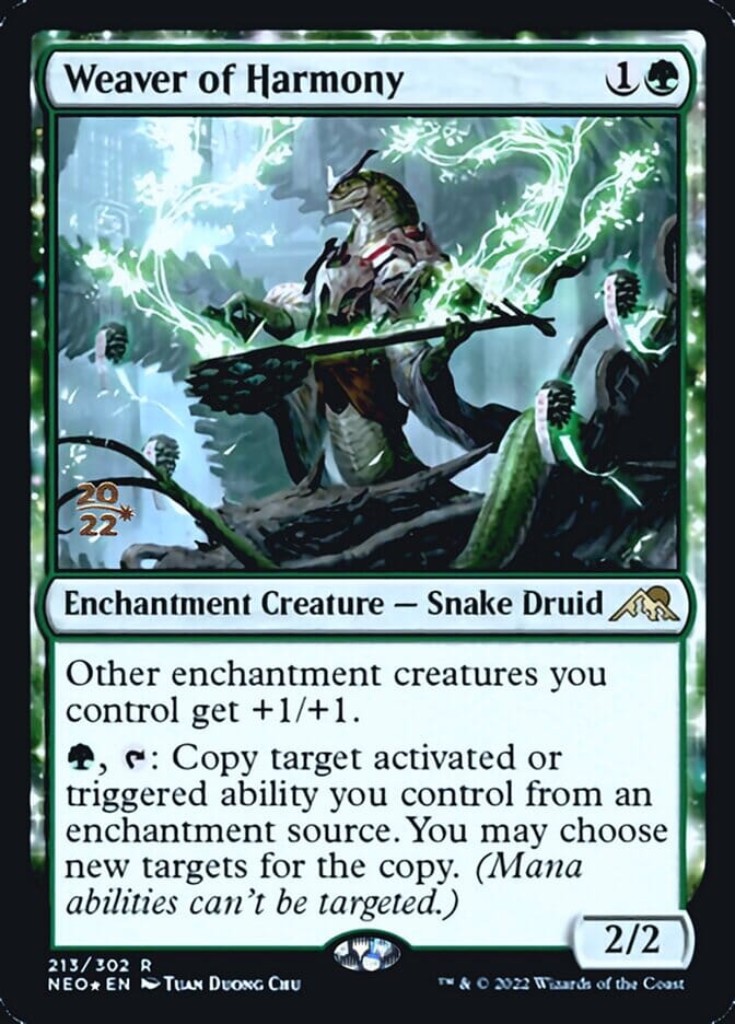 Weaver of Harmony [Kamigawa: Neon Dynasty Prerelease Promos] MTG Single Magic: The Gathering  | Multizone: Comics And Games