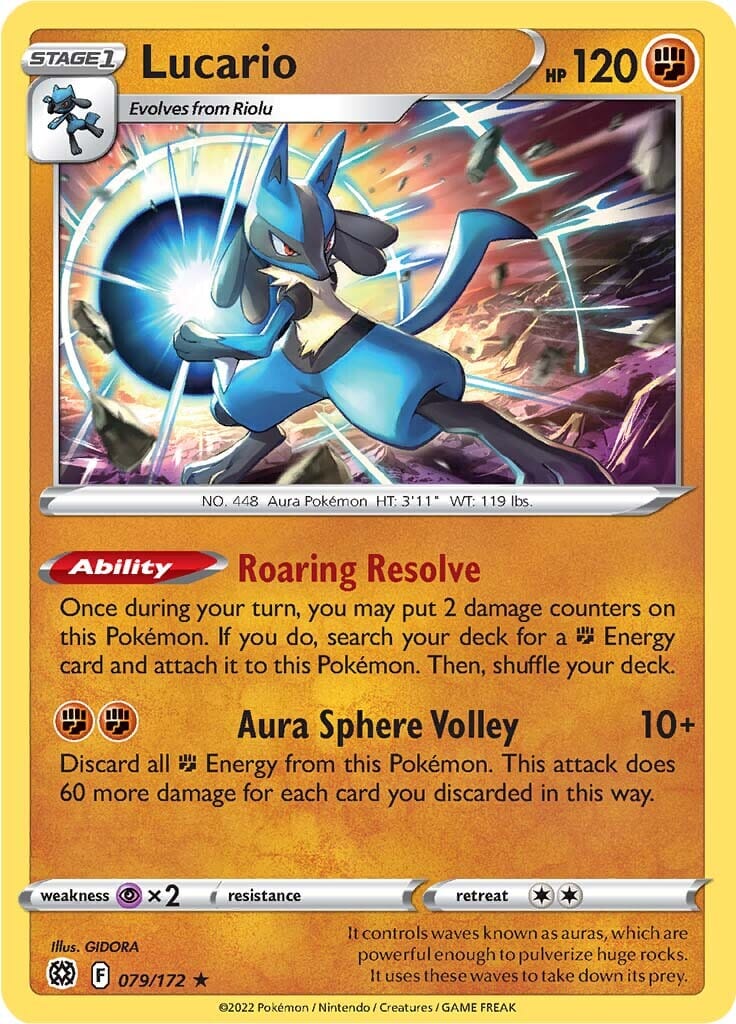 Lucario (079/172) [Sword & Shield: Brilliant Stars] Pokemon Single Pokémon  | Multizone: Comics And Games