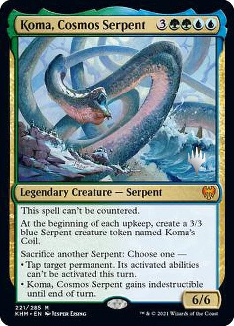 Koma, Cosmos Serpent [Kaldheim Promo Pack] MTG Single Magic: The Gathering  | Multizone: Comics And Games