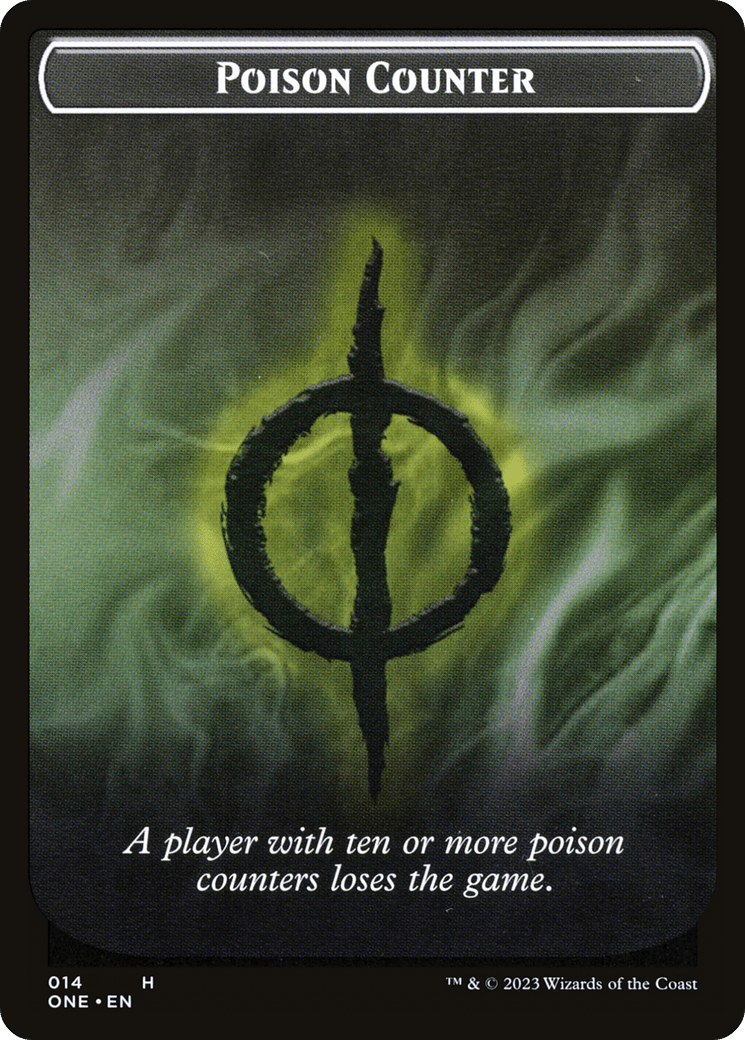 Poison Counter // Beast Double-Sided Token [Phyrexia: All Will Be One Commander Tokens] MTG Single Magic: The Gathering  | Multizone: Comics And Games