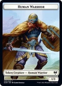 Human Warrior // Bird Double-sided Token [Kaldheim Tokens] MTG Single Magic: The Gathering  | Multizone: Comics And Games