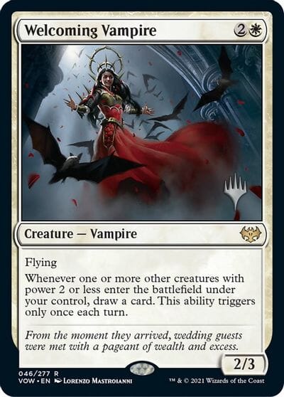 Welcoming Vampire (Promo Pack) [Innistrad: Crimson Vow Promos] MTG Single Magic: The Gathering  | Multizone: Comics And Games