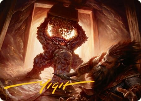 Xorn Art Card (Gold-Stamped Signature) [Dungeons & Dragons: Adventures in the Forgotten Realms Art Series] MTG Single Magic: The Gathering  | Multizone: Comics And Games